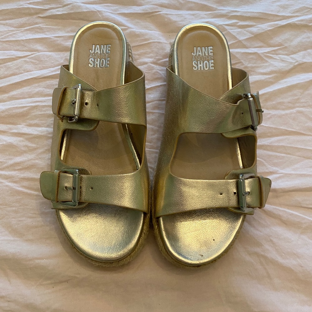 Gold Platform Sandal